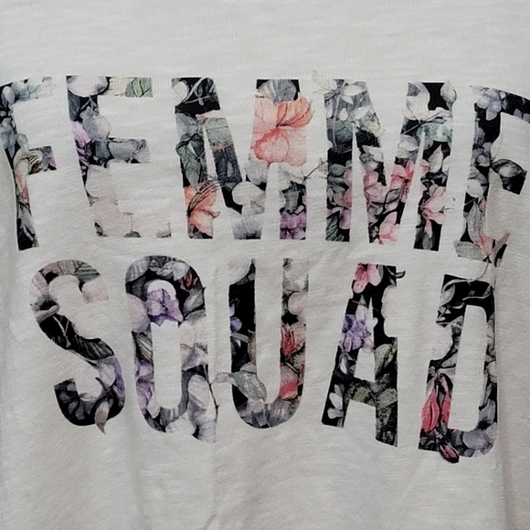 Lane Bryant Floral "Femme Squad" Cold Shoulder Tee - Picture 3 of 9